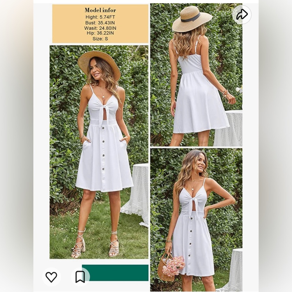 NWOT white pocket dress